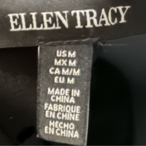 Ellen Stacy PONTE FLARE BLACK DRESS WITH VEGAN LEATHER TRIM size M - Picture 8 of 16